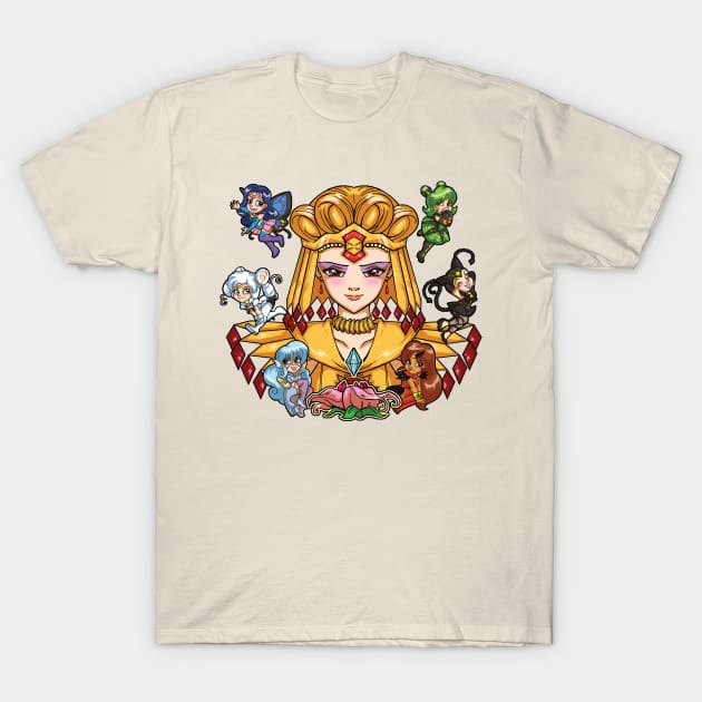 Galactic Animated Sailors T-Shirt by Zorilita